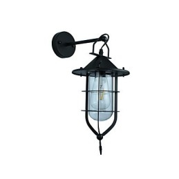 Luminária de parede de aço pintado com luz, decoração de café americano preto e branco, luminária de parede retrô, lâmpada de sabre de luz na parede