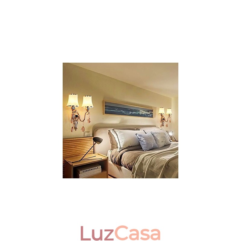 Recurso eletrogalvanizado contemporâneo moderno para proteção ocular de cristal Luz ambiente Luzes de parede