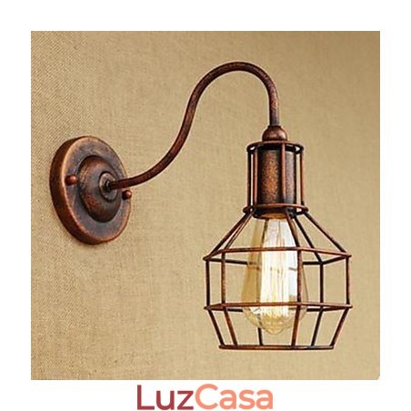 Iron Art Long Arm Nostalgic And Retro Creative Character Rust Color Study Sala de estar Head Of The American Wall Lamp Iron Art Long Arm Nostalgic And Retro Creative Character Rust Color Study Sala de estar Head Of The American Wall Lamp