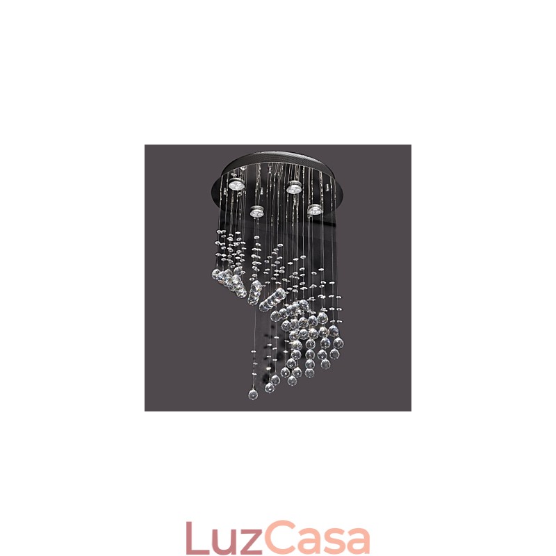 Moderno Contemporâneo Cristal Cromado Metal Montagem Embutida