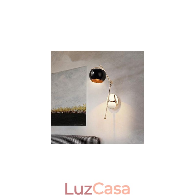 Luminária de parede criativa minimalista moderna para sala de estar, quarto, estudo, personagem do designer de vidro, luminária de parede