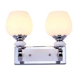 Recurso de galvanoplastia contemporânea moderna para proteção ocular com braço oscilante, arandelas de parede com luz ambiente, luminária de parede