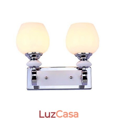 Recurso de galvanoplastia contemporânea moderna para proteção ocular com braço oscilante, arandelas de parede com luz ambiente, luminária de parede