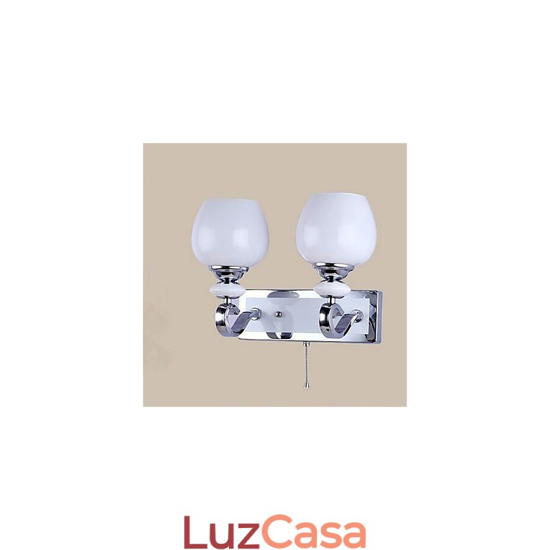 Recurso de galvanoplastia contemporânea moderna para proteção ocular com braço oscilante, arandelas de parede com luz ambiente, luminária de parede