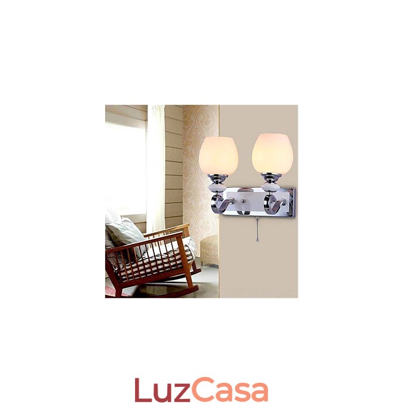 Recurso de galvanoplastia contemporânea moderna para proteção ocular com braço oscilante, arandelas de parede com luz ambiente, luminária de parede