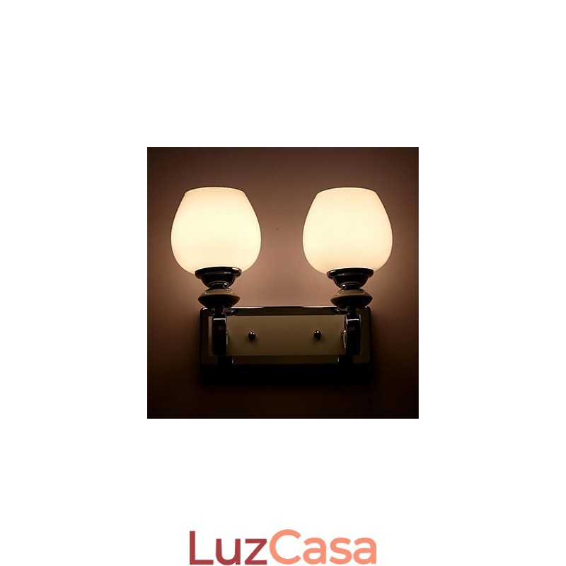 Recurso de galvanoplastia contemporânea moderna para proteção ocular com braço oscilante, arandelas de parede com luz ambiente, luminária de parede