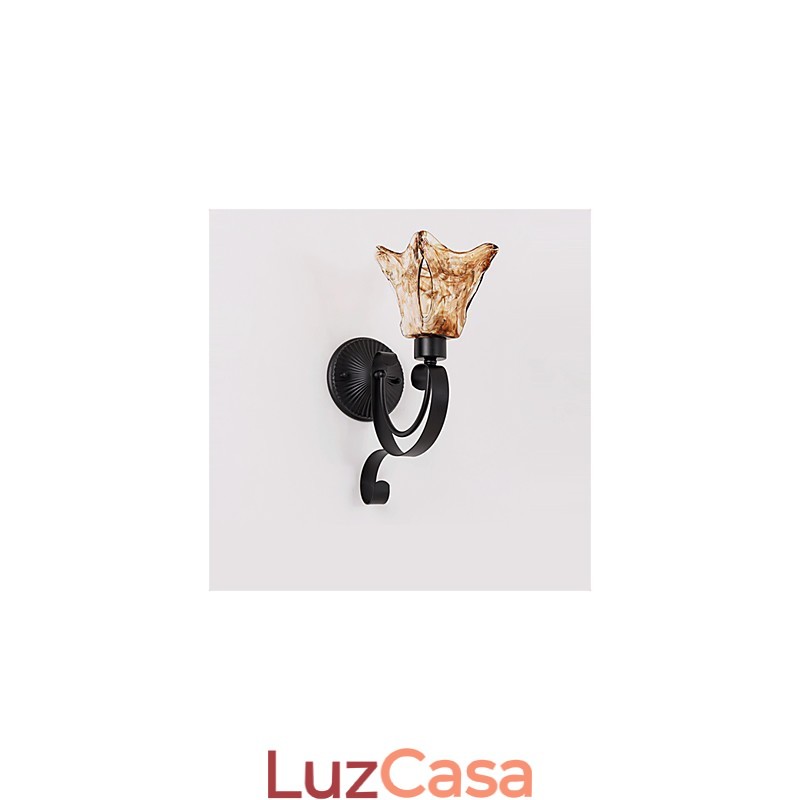 Luminária de parede simples para sala de estar, ferro, decorativa, quarto, cabeceira, lâmpada de corredor