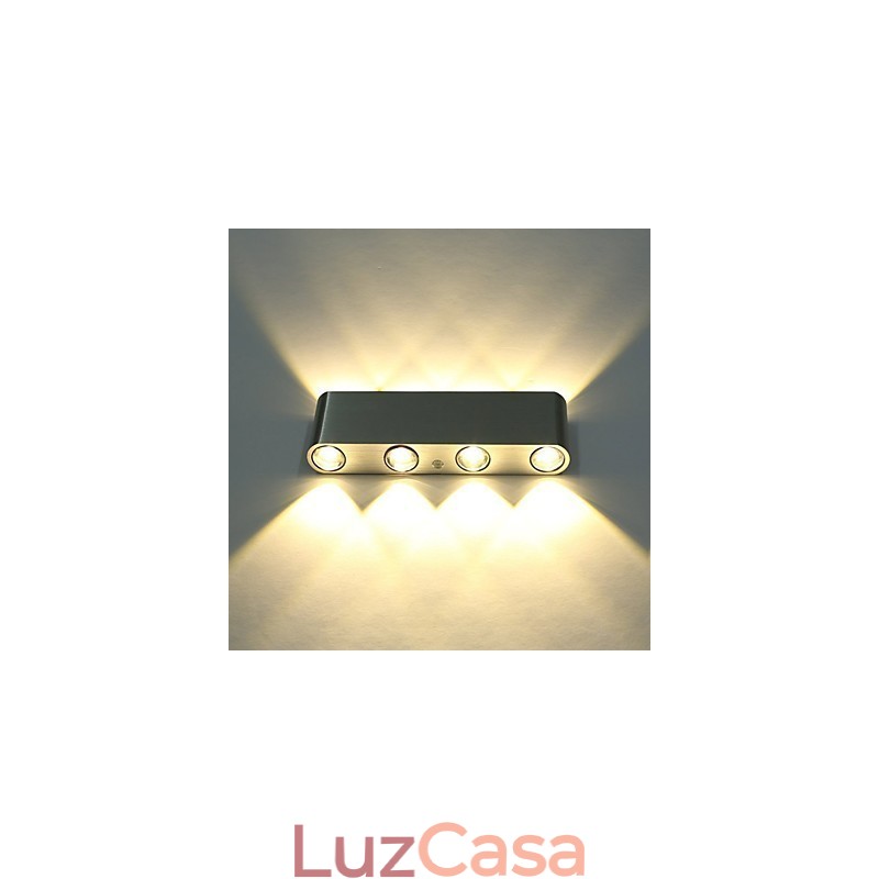 Luminária de parede moderna Luminária de parede para corredor interno Iluminação decorativa de alumínio integrada