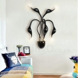 Swan Head Moderno Contemporâneo Multi Cores Luz Ambiente Arandelas de Parede Luz de Parede