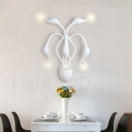 Swan Head Moderno Contemporâneo Multi Cores Luz Ambiente Arandelas de Parede Luz de Parede