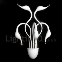 Swan Head Moderno Contemporâneo Multi Cores Luz Ambiente Arandelas de Parede Luz de Parede