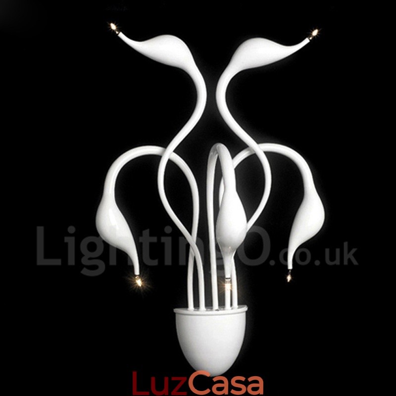 Swan Head Moderno Contemporâneo Multi Cores Luz Ambiente Arandelas de Parede Luz de Parede