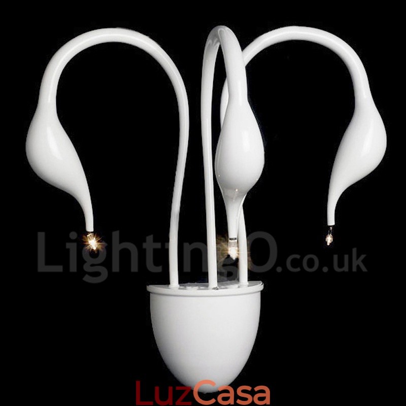Swan Head Moderno Contemporâneo Multi Cores Luz Ambiente Arandelas de Parede Luz de Parede