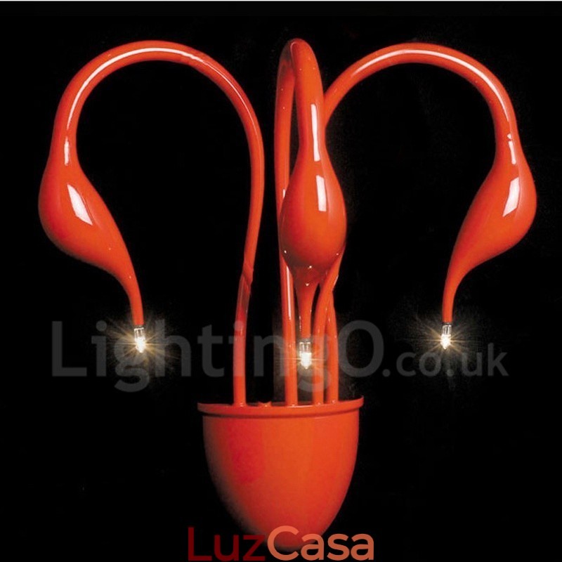 Swan Head Moderno Contemporâneo Multi Cores Luz Ambiente Arandelas de Parede Luz de Parede