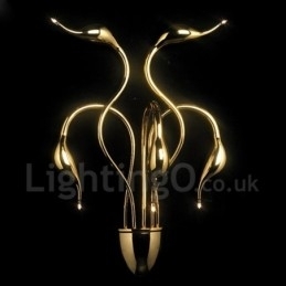 Swan Head Moderno Contemporâneo Multi Cores Luz Ambiente Arandelas de Parede Luz de Parede