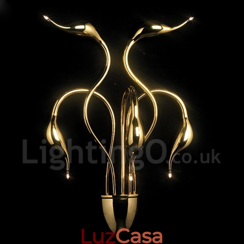 Swan Head Moderno Contemporâneo Multi Cores Luz Ambiente Arandelas de Parede Luz de Parede