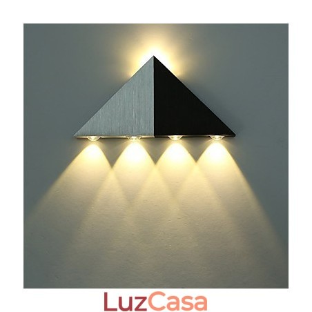 Luminária de parede triangular moderna, luminária de parede para corredor interno, para cima e para baixo, holofote, iluminação decorativa de alumínio para estúdio, restaurante Luminária de parede triangular moderna, luminária de parede para corredor interno, para cima e para baixo, holofote, iluminação decorativa de alumínio para estúdio, restaurante