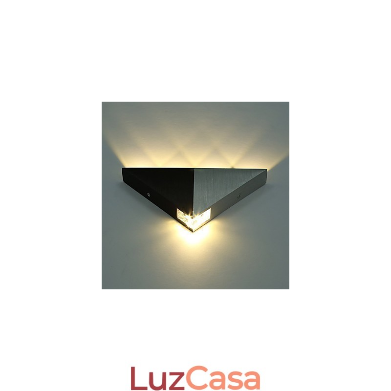 Luminária de parede triangular moderna, luminária de parede para corredor interno, para cima e para baixo, holofote, iluminação decorativa de alumínio para estúdio, restaurante