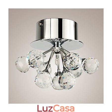 Mini estilo moderno e contemporâneo de cristal cromado metal embutido Mini estilo moderno e contemporâneo de cristal cromado metal embutido