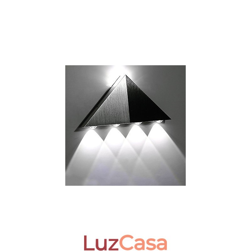 Luminária de parede triangular moderna, luminária de parede para corredor interno, para cima e para baixo, holofote, iluminação decorativa de alumínio para estúdio, restaurante
