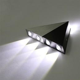 Luminária de parede triangular moderna, luminária de parede para corredor interno, para cima e para baixo, holofote, iluminação decorativa de alumínio para estúdio, restaurante