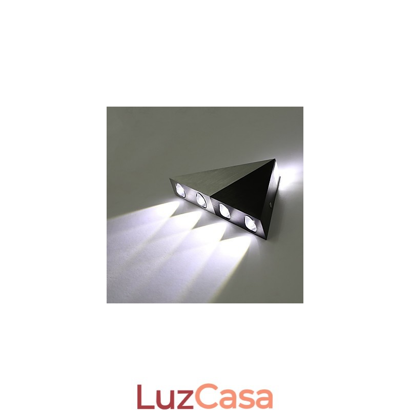 Luminária de parede triangular moderna, luminária de parede para corredor interno, para cima e para baixo, holofote, iluminação decorativa de alumínio para estúdio, restaurante