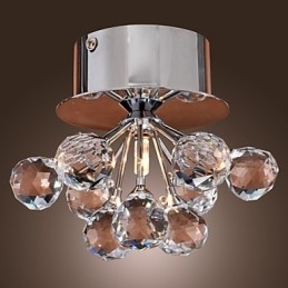 Mini estilo moderno e contemporâneo de cristal cromado metal embutido