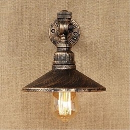 Pintura rústica de chalé para arandelas de parede com luz ambiente