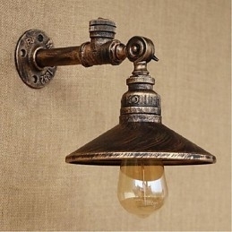 Pintura rústica de chalé para arandelas de parede com luz ambiente