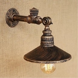 Pintura rústica de chalé para arandelas de parede com luz ambiente