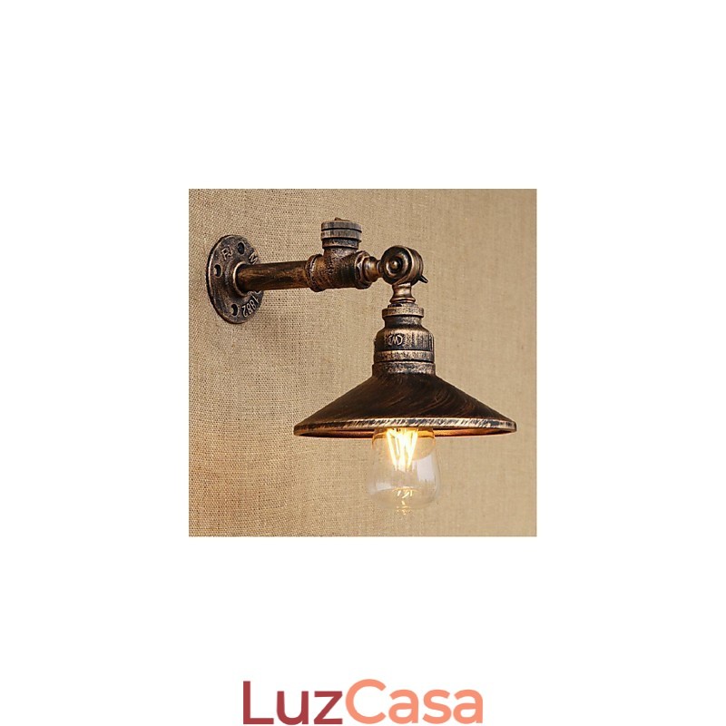 Pintura rústica de chalé para arandelas de parede com luz ambiente