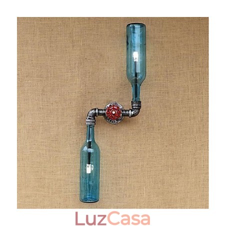 Luminária de parede rústica Lodge Brass para iluminação ambiente, luz de parede azul Luminária de parede rústica Lodge Brass para iluminação ambiente, luz de parede azul