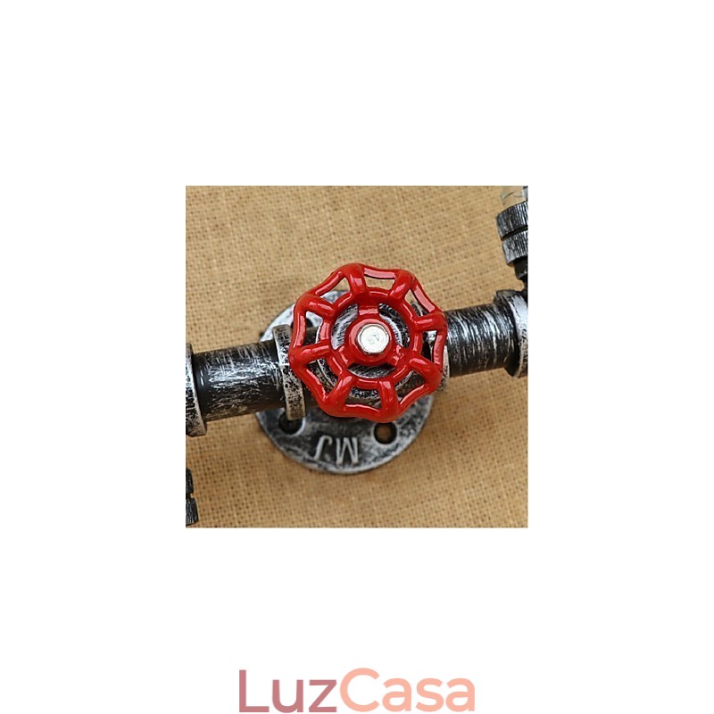 Luminária de parede rústica Lodge Brass para iluminação ambiente, luz de parede azul