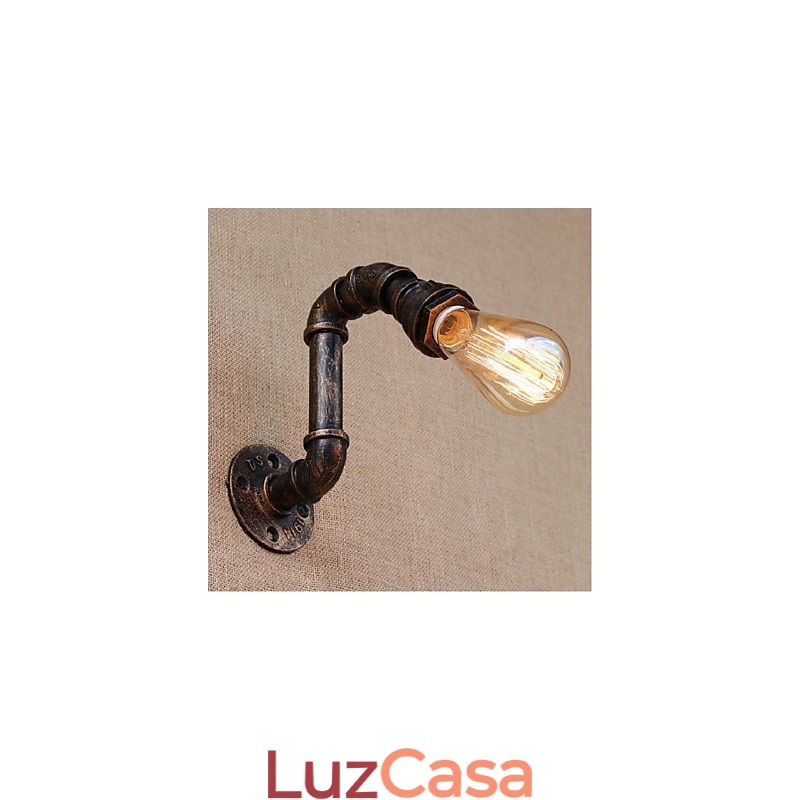 Nostalgia Simple Water Pipe Decorativo Pequeno Luminária de Parede Luz de Parede