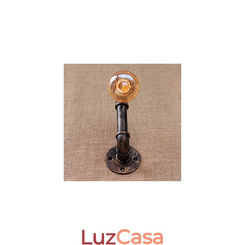 Nostalgia Simple Water Pipe Decorativo Pequeno Luminária de Parede Luz de Parede