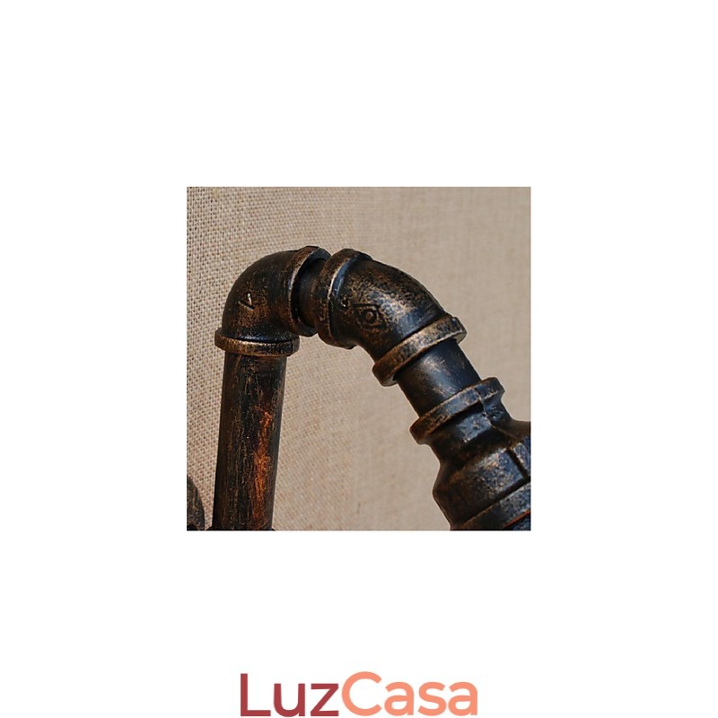 Nostalgia Simple Water Pipe Decorativo Pequeno Luminária de Parede Luz de Parede