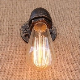Nostalgia Simple Water Pipe Decorativo Pequeno Luminária de Parede Luz de Parede