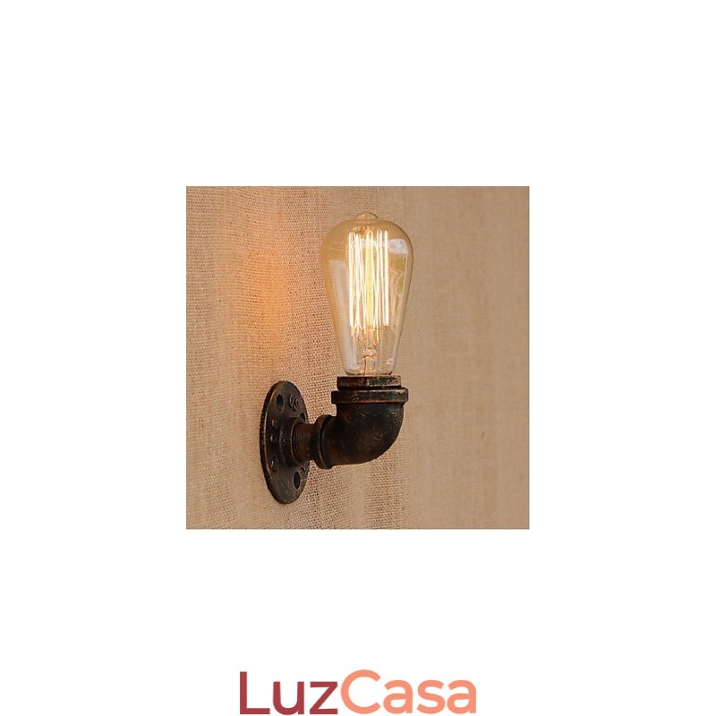 Nostalgia Simple Water Pipe Decorativo Pequeno Luminária de Parede Luz de Parede