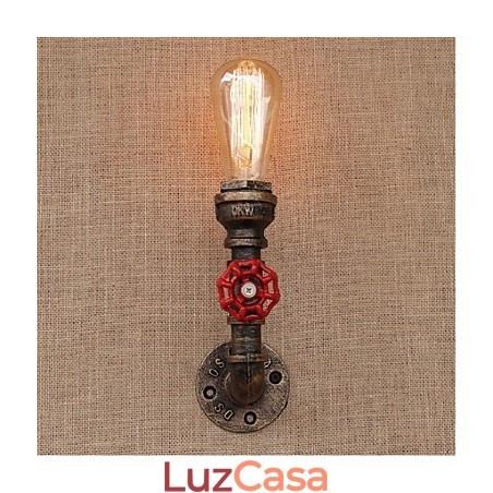 Nostalgia Simple Water Pipe Decorativo Pequeno Luminária de Parede Luz de Parede Nostalgia Simple Water Pipe Decorativo Pequeno Luminária de Parede Luz de Parede