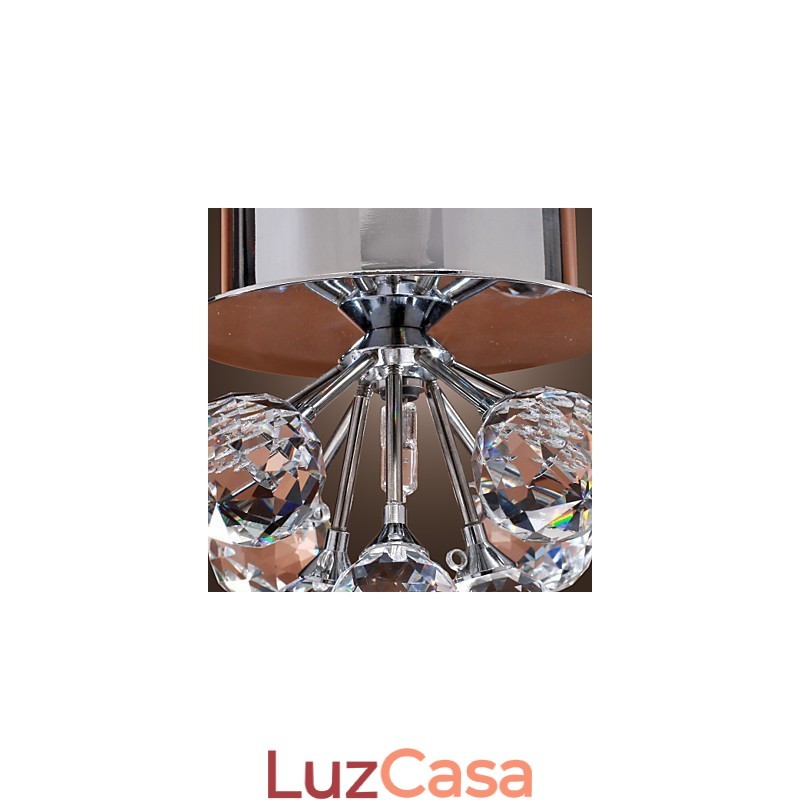 Mini estilo moderno e contemporâneo de cristal cromado metal embutido