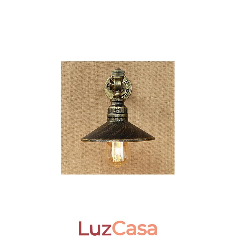 Pintura rústica de chalé para arandelas de parede com luz ambiente