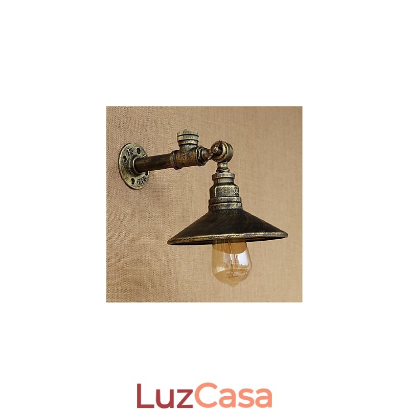 Pintura rústica de chalé para arandelas de parede com luz ambiente