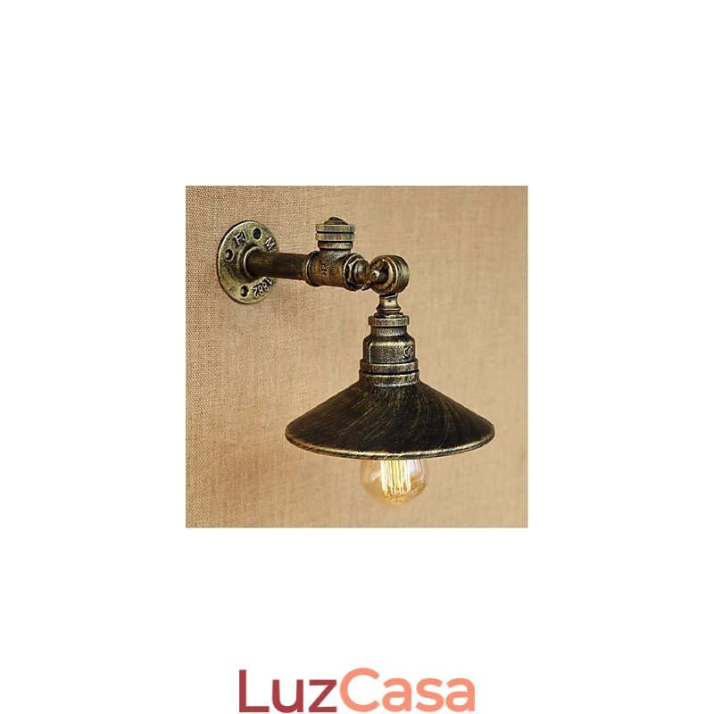 Pintura rústica de chalé para arandelas de parede com luz ambiente