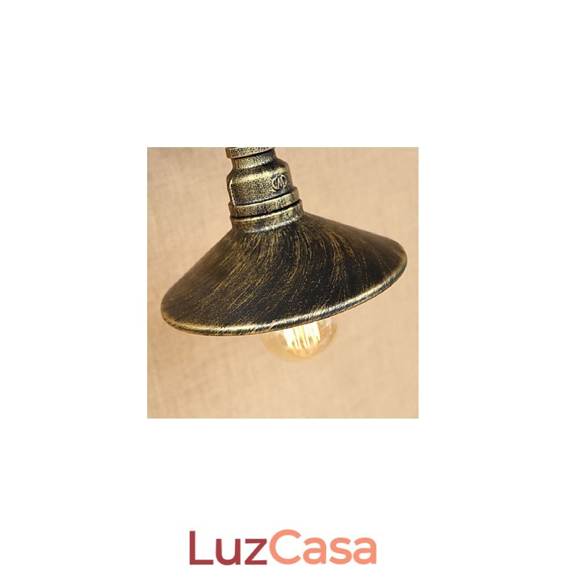 Pintura rústica de chalé para arandelas de parede com luz ambiente