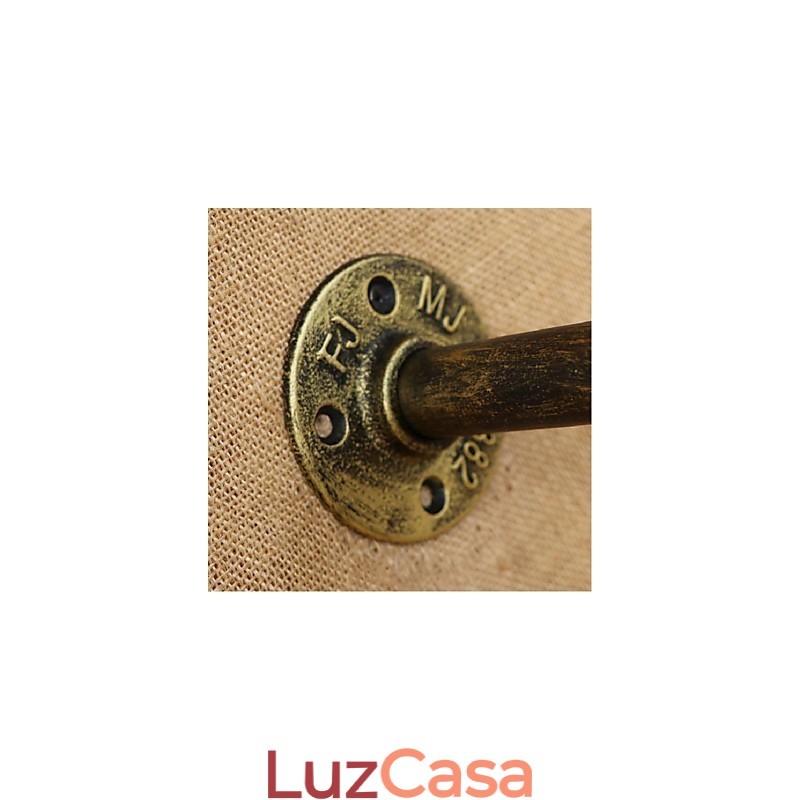 Pintura rústica de chalé para arandelas de parede com luz ambiente