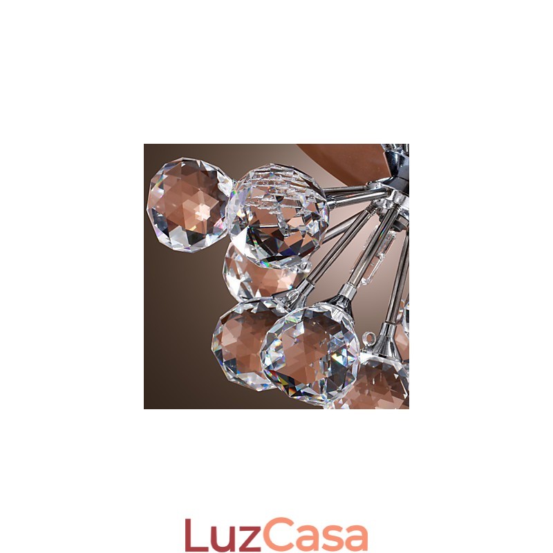 Mini estilo moderno e contemporâneo de cristal cromado metal embutido