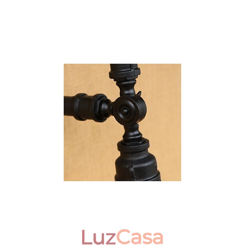 Pintura rústica de chalé para arandelas de parede com luz ambiente, luminária de parede preta