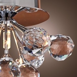 Mini estilo moderno e contemporâneo de cristal cromado metal embutido