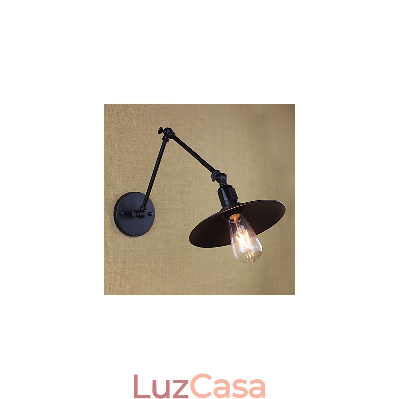 Pintura rústica de chalé para arandelas de parede com braço articulado estilo mini