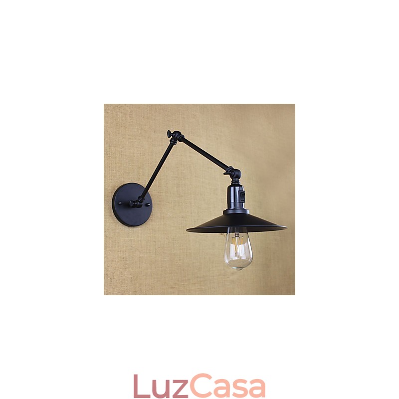 Pintura rústica de chalé para arandelas de parede com braço articulado estilo mini